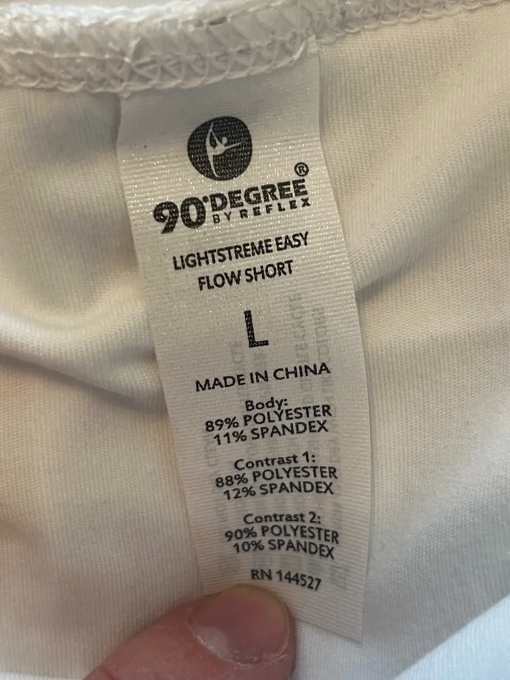 90 Degree By Reflex White Athletic Shorts with Built-In Liner